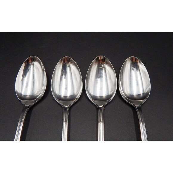 Supreme Cutlery by Towle Chestnut Hill Teaspoon Glossy Stainless Japan Lot 4 (B) - Picture 3 of 9